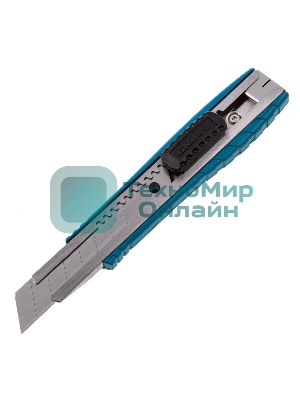 Нож Gross 160 мм, метал.корпус, выдв. сегм. лезвие 18 мм (SK-5), метал. напр-щая, клипса для ремня