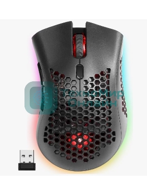 Мышь беспроводная Defender Warlock GM-709L черный, 2400 dpi, радиоканал, USB, кнопки - 8