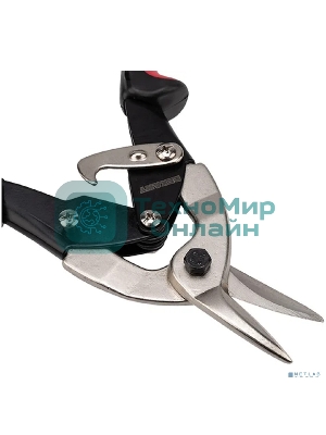 Ножницы по металлу левые Rexant 260 мм никелированные, двухкомпонентные рукоятки