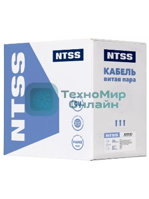 Кабель информационный NTSS NTSS-IN-UUTP4-5E-LSZH-GY cat.5E U/UTP 4 пары 24AWG LSZH внутренний 305м серый