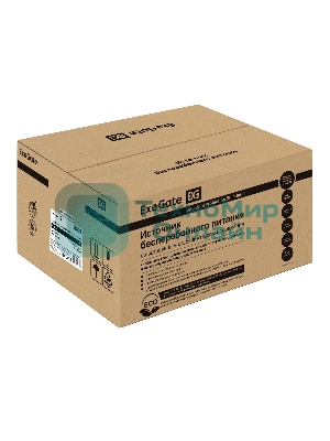 Источник бесперебойного питания (инвертор, синус, для котла, настенный) ExeGate FineSine SX-2500.LCD.AVR.2SH 2500VA/1800W, чистая синусоида, цветной LCD-дисплей, AVR, 2*Schuko, линейно-интерактивный, внешняя батарея 24В до 200А·ч (поставляется отдельно), крепление настенное/универсальное, черный