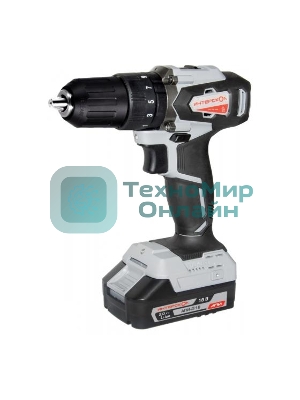 Дрель-шуруповерт аккумуляторная ИНТЕРСКОЛ ДАУ-13/18ВК, Аккумуляторный, 18В, 2 АКБ, Ударный, Кейс