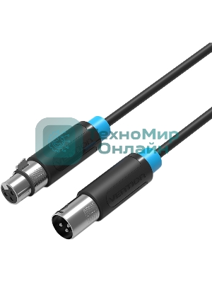 Кабель Vention аудио XLR M/XLR F - 1.5м BBFBG