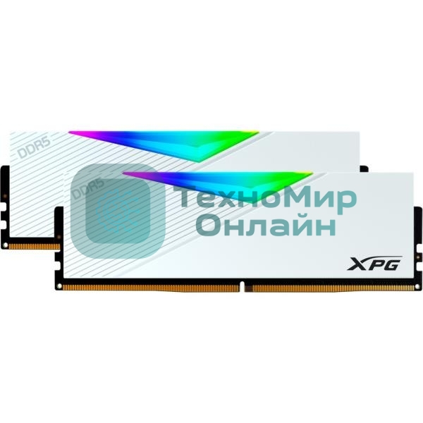 Оперативная память XPG Lancer, DDR5, 32GB (2x16GB), 7200MHz, CL34, DIMM, с радиаторами, RGB, белый