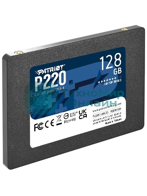 Накопитель SSD Patriot P220, 128Gb, SATA III, 2.5