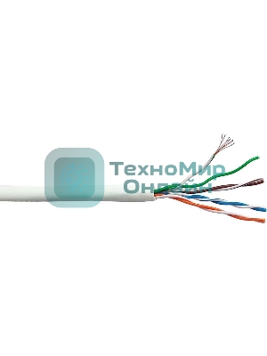 Кабель информационный Lanmaster LAN-5EUTP-PT-LSZH-WH кат.5E UTP 4 пары 24AWG LSZH внутренний 305м белый