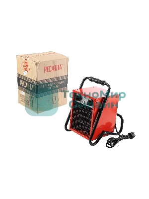 Тепловые пушки Ресанта ТЭП-2000 67/1/1 Тепловая электрическая пушкаквадратная, 220В, 650/1300/2000 Вт, 4,7 кг