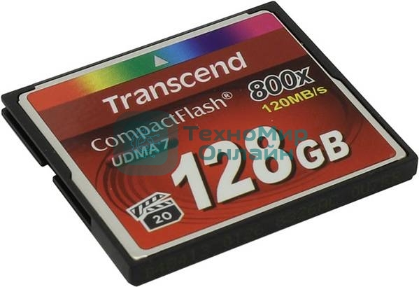Флеш карта CF 128Gb, Transcend Ultra Speed 800X