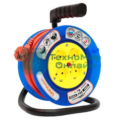 Удлинитель на катушке 4х30 м без заземл. 6А IP20 У6-014 термо ПВС 2х0.75 UNIVersal 9632059