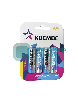 Элемент питания Космос алкалиновый LR LR6 BP-4 (блист.4шт)