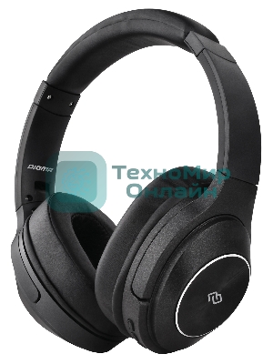 Беспроводные/проводные наушники Digma BT-20 ANC черный, накладные, Bluetooth + проводной, активное шумоподавление, складная конструкция, до 15 ч