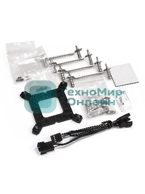 Система жидкостного охлаждения ExeGate BlackWater-240V2.PWM.RGb черный, 120 мм, алюминий, 2000 об/мин, 22 дБ, 4 pin, 220 Вт