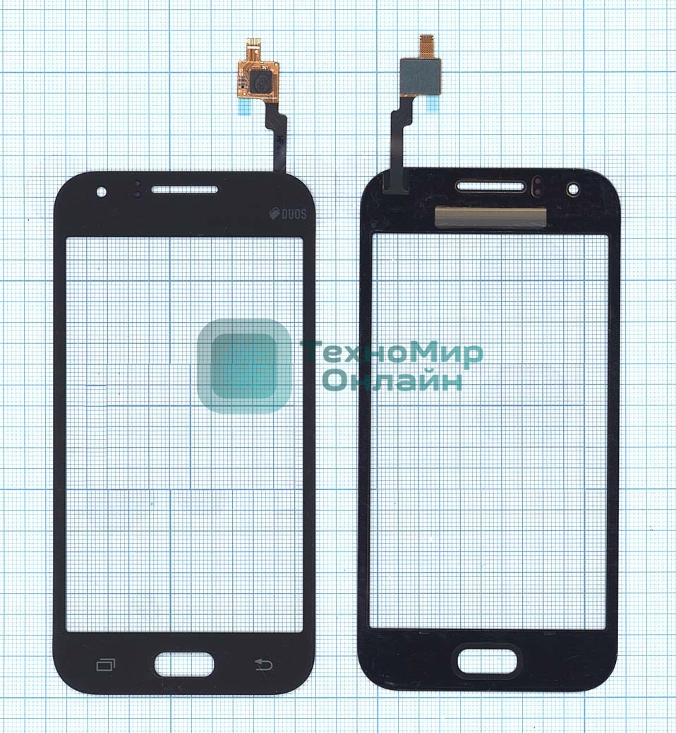 Сенсорное стекло (тачскрин) для Samsung Galaxy J1 Ace SM-J110H черное