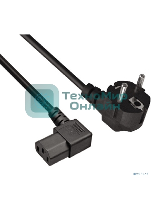 Кабель питания ExeGate OfficePC PC-1,8 450W (Евровилка Schuko ->C13 угловой, черный, 1.8м)