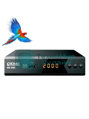 Ресивер эфирный цифровой DVB-T2 HD HD-300 металл, дисплей DOLBY DIGITAL, Сигнал