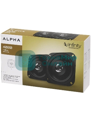 Колонки автомобильные Infinity Alpha 4020 (без решетки) 175Вт 88дБ 4Ом 10см (4дюйм) (ком.:2кол.) коаксиальные двухполосные