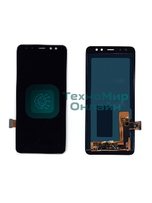 Дисплей для Samsung Galaxy A8 (2018) SM-A530F в сборе с тачскрином (OLED) черный