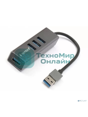 Концентратор USB 3.0 Gembird UHB-C454, 4 порта, кабель 17см