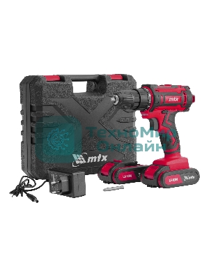 Дрель-шуруповерт аккумуляторная MTX CDS-20, Li-Ion, 20 В