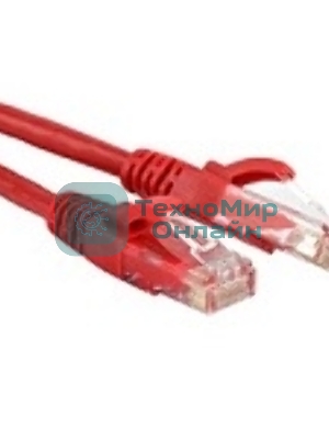 Патч-корд LANMASTER TWT UTP cat.5e, с заливными колпачками, 2.0 м, красный
