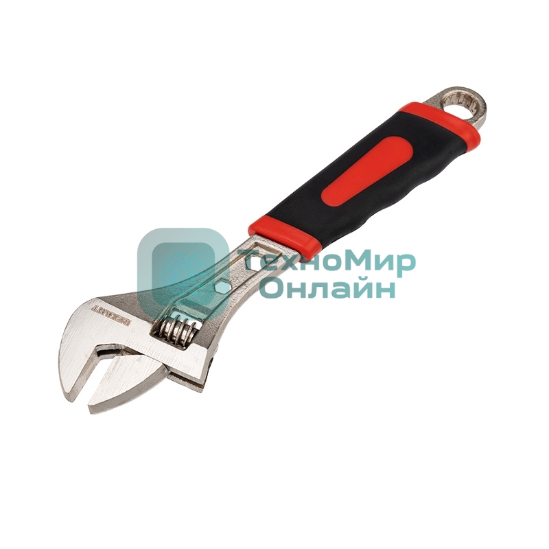 Разводной ключ Rexant 250 мм никелированный, двухкомпонентная рукоятка