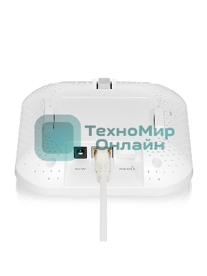 Точка доступа Zyxel NebulaFlex NWA50AX PRO, WiFi 6, 802.11a/b/g/n/ac/ax (2,4 и 5 ГГц), MU-MIMO, антенны 3x3, до 575+2400 Мбит/с, 1xLAN 2.5GE, PoE, без поддержки Captive portal и WPA-Enterprise, защита от 4G/5G, БП в комплекте