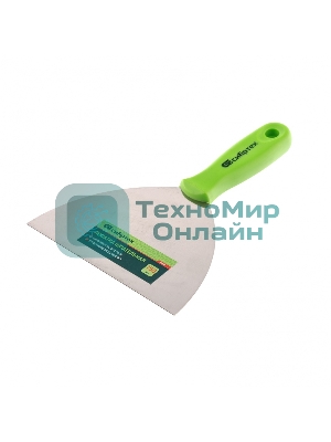 Шпательная лопатка из нержавеющей стали Сибртех, 150 мм, пластмассовая рукоятка