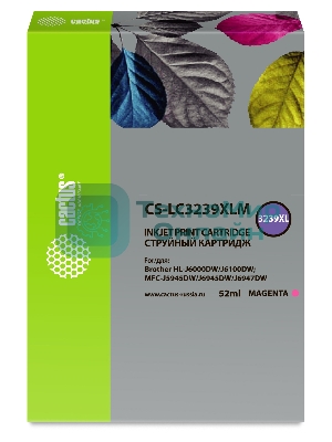 Картридж струйный Cactus CS-LC3239XLM пурпурный (52мл) для Brother HL-J6000DW/J6100DW