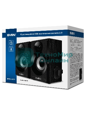Акустическая система SVEN SPS-517, 2.0 черный