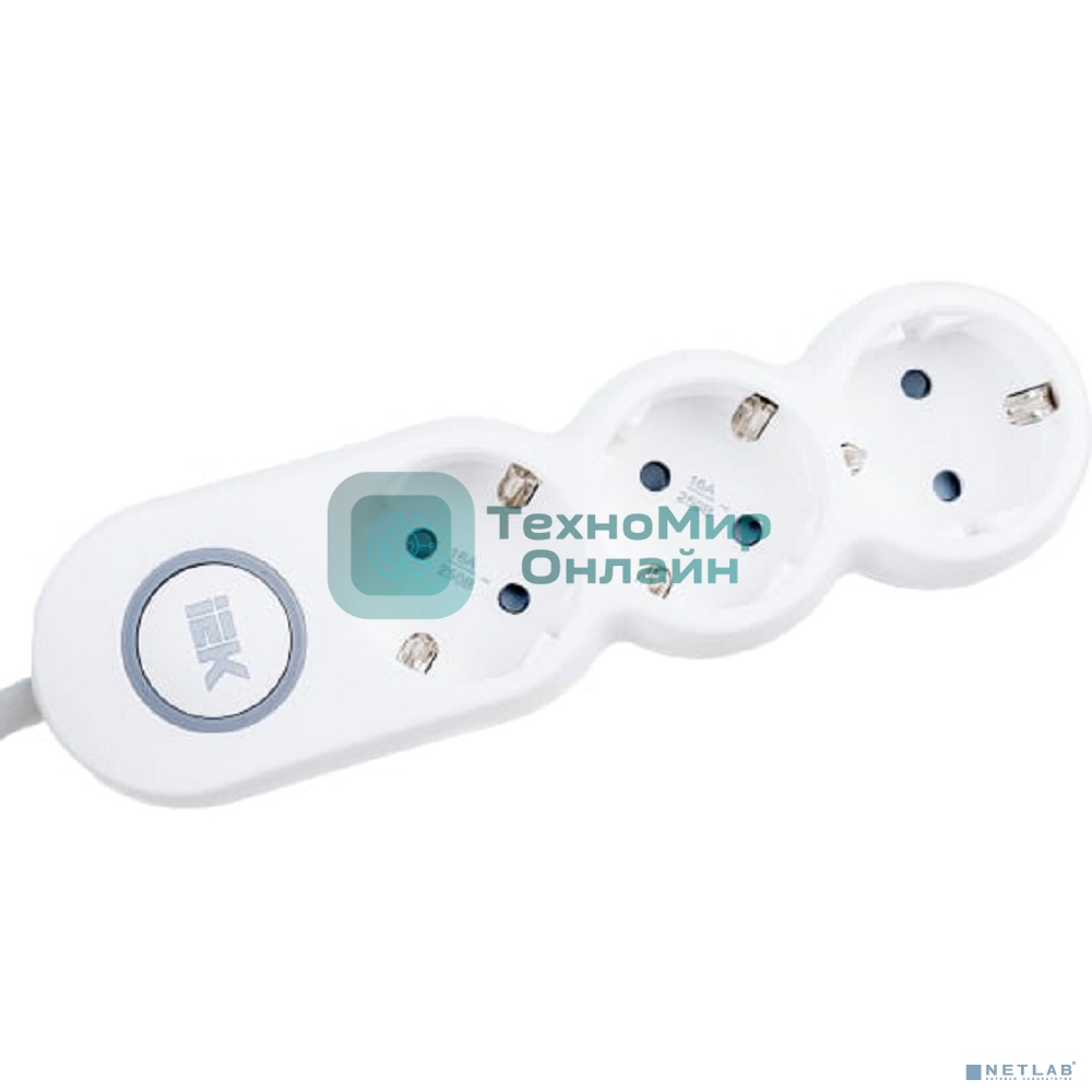 Удлинитель IEK У03В 3 места 2P+PE/5м 3х1,5 мм2 16А/250В UNO