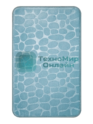 Коврик для ванной Еврогарант Pietra, 50х80 см, аквамарин, память формы