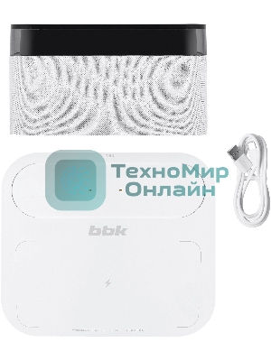 Портативная колонка BBK BTA2020 белый 5W 1.0 BT 10м 1200mAh