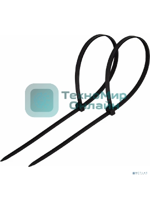 Хомут-стяжка кабельная нейлоновая Rexant 500 x 4,8 мм, черная, упаковка 100 шт.