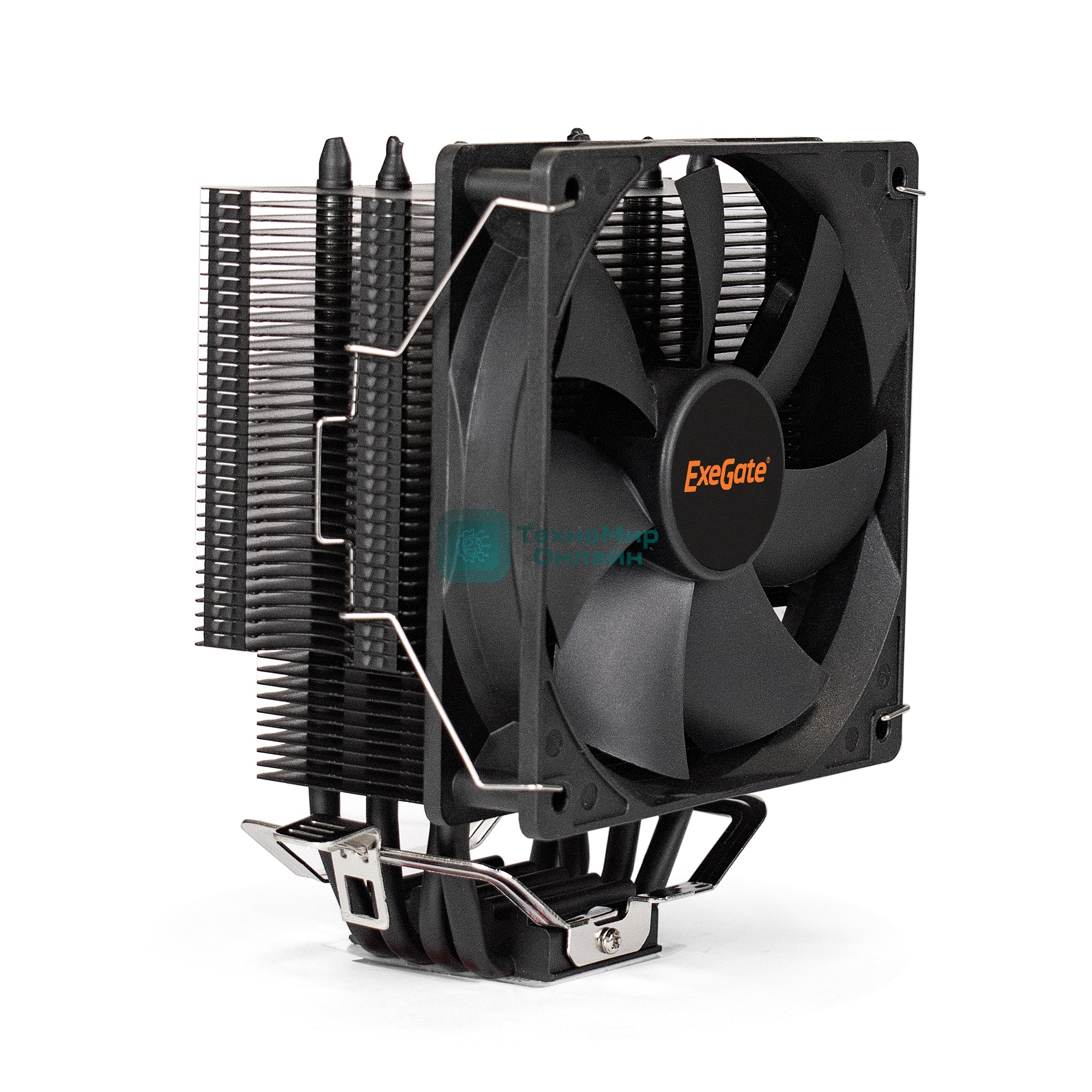 Кулер для процессора ExeGate Dark Magic EXX400-PWM серебристый, 120 мм, алюминий/медь, 2100 об/мин, 24 дБ, 4 pin, 140 Вт, 155 мм