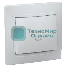Выключатель 1-кл. СП КВАРТА проход. 10А IP20 ВСп10-1-0-КБ белый IEK EVK12-K01-10-DM