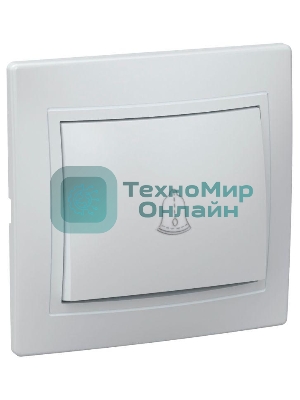 Выключатель 1-кл. СП КВАРТА проход. 10А IP20 ВСп10-1-0-КБ белый IEK EVK12-K01-10-DM