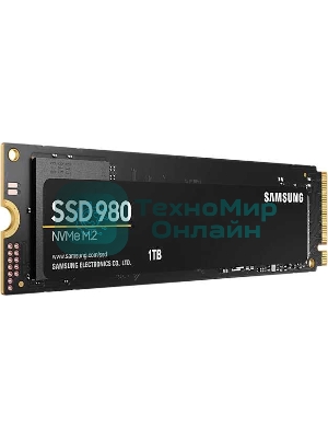 Накопитель SSD Samsung 980, 1000Gb, PCIe 3.0 x4, M.2 2280, NVMe, R/W 3500/3000