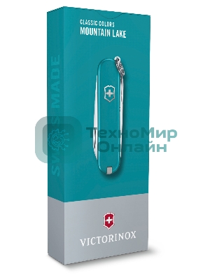 Нож перочинный Victorinox Classic Mountain Lake (0.6223.23G) 58мм 7 функций карт.коробка