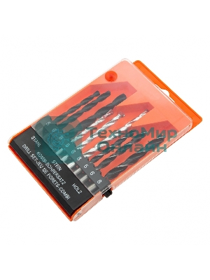 Набор сверл Sparta по бетону 5-6-8 мм, металлу 5-6-8 мм, дереву 5-6-8 мм, 9 шт. цилин. хвостовик