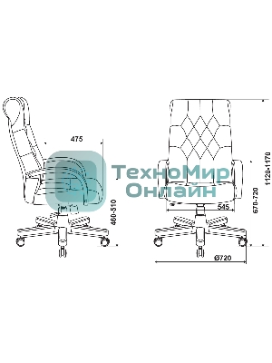 Кресло Бюрократ T-9928WALNUT Fabric Italia Green зеленый, ткань