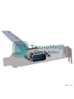 Планка на заднюю панель низкопрофильная Cablexpert CCDB9RECEPTACLE-LP, 1 порт COM/RS-232/DB9-M