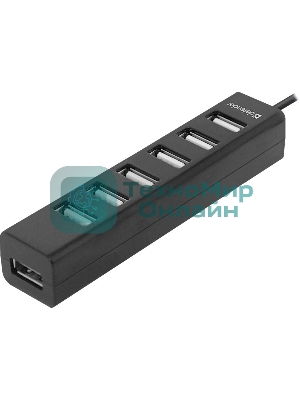 Концентратор USB Defender Quadro Swift USB2.0, 7 портов