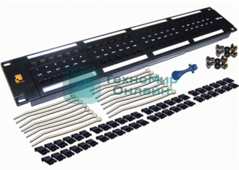 Патч-панель LANMASTER 48 портов, UTP, кат.6, 2U