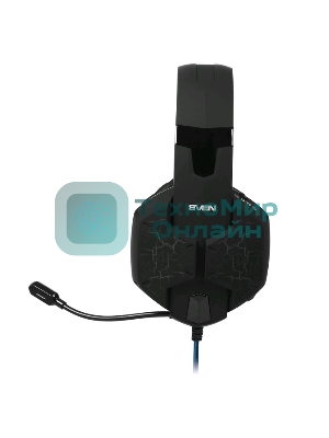 Гарнитура проводная SVEN AP-U980MV, черный-синий (USB, LED, 7.1, 2.2m)