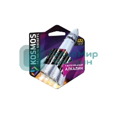 Элемент питания Космос алкалиновый AA/LR6 Kosmos premium ROCKETS (блист.4шт)