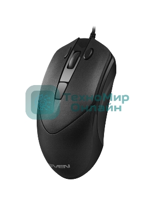 Мышь проводная SVEN RX-100 черный, 4000 dpi, USB, кнопки - 6