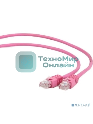 Патч-корд UTP Cablexpert cat.5e, 0.5м, литой, многожильный, розовый