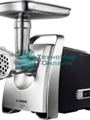 Мясорубка электрическая Bosch MFW68660 черный, 2200 Вт, 4.3 кг/мин, реверс, защита от перегрузки, металлический лоток, насадки - 10