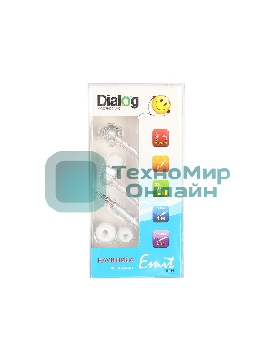 Наушники проводные Dialog EP-F55 серебристый, внутриканальные, Jack 3.5 мм