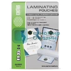 Пленка для ламинирования Cactus 100мкм A4 (100 шт) глянцевая 216x303 мм CS-LPGA4100100